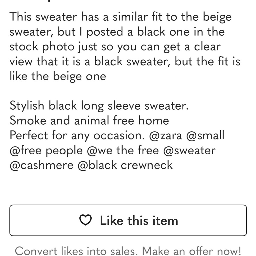 1 Philosophy s/m worn once  Sweater stock photo is not exact as selling - Picture 4 of 10